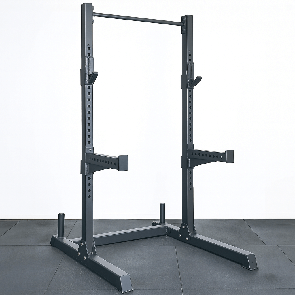 Prodigy Heavy Duty Squat Rack for home gym, 75mm x 75mm x 3mm, ideal for strength training in Australia.