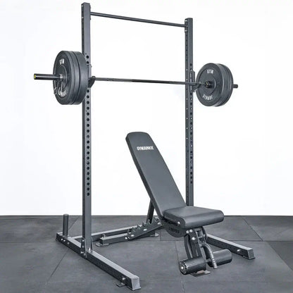 Squat rack package with bench and weights, perfect home gym equipment for Australia.