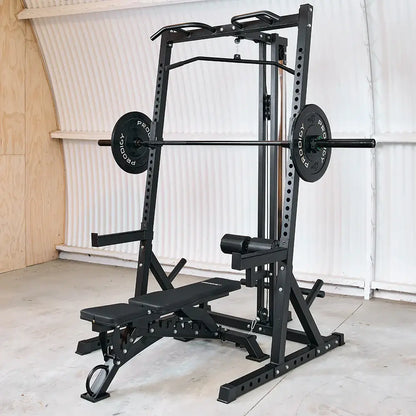 Home gym equipment for serious fitness enthusiasts in Australia, featuring a multi-functional weightlifting station.